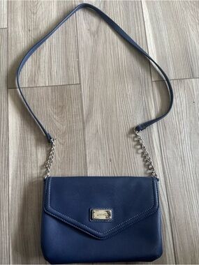 Nine West Deep Blue Chain-Strap Crossbody Bag